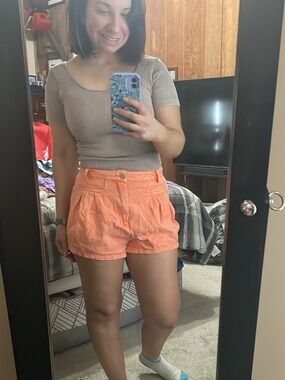 Day + Moon orange shorts